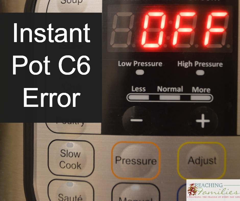Instant Pot C6 Error Blinking C6 Error on My Instant Pot