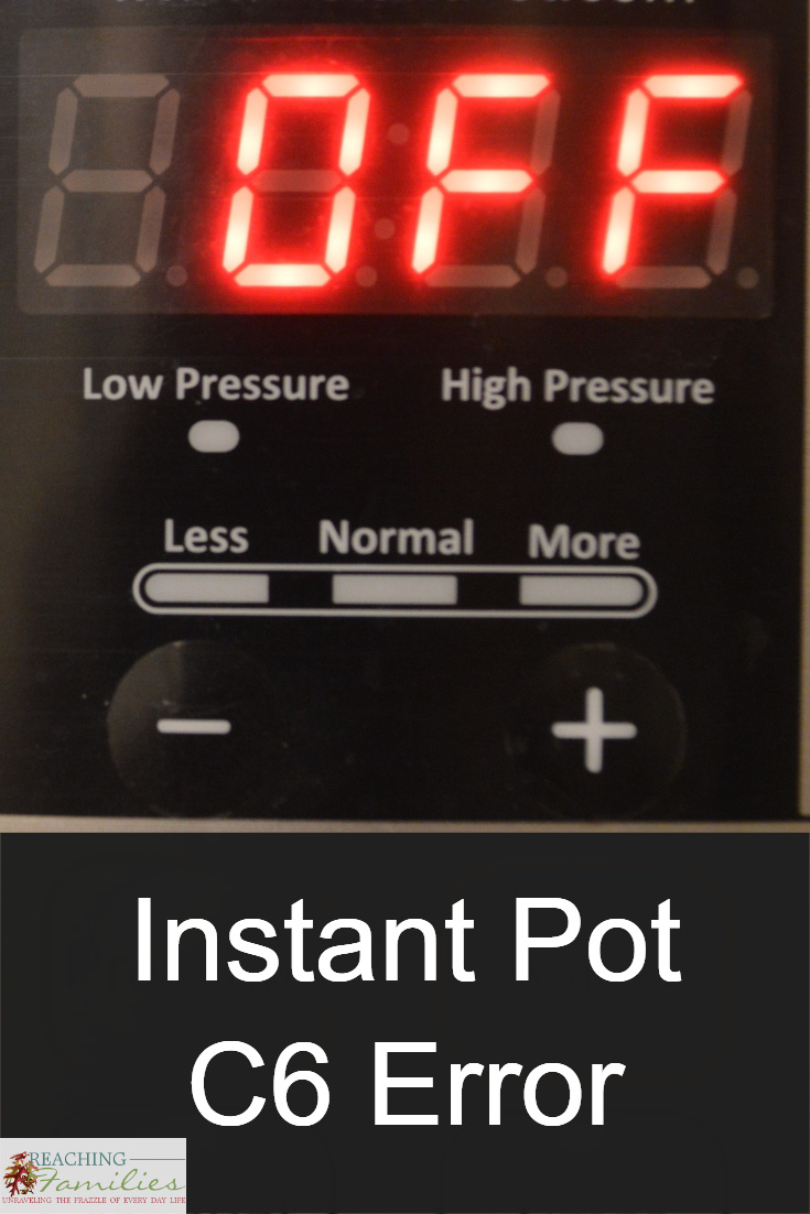 Instant Pot C6 error – happyphotodad